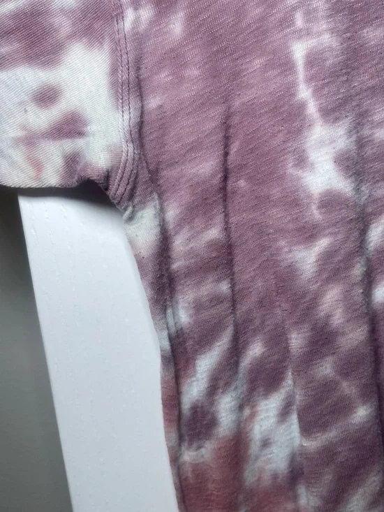American Eagle Mauve Tie-Dye Short Sleeve Boho Hippie Hi Low Tee Size Large - Picture 7 of 12